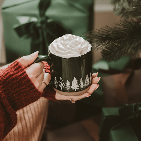 Pine Trees 14oz Stoneware Coffee Mug