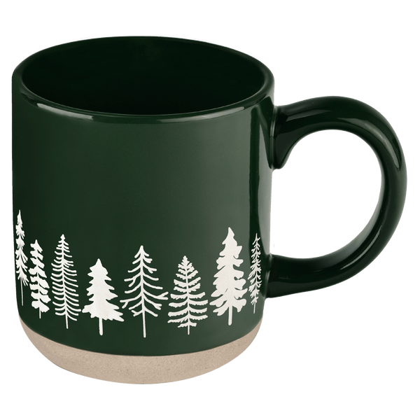 Pine Trees 14oz Stoneware Coffee Mug