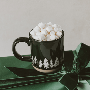 Pine Trees 14oz Stoneware Coffee Mug