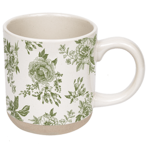 Green Delft 14oz Stoneware Coffee Mug