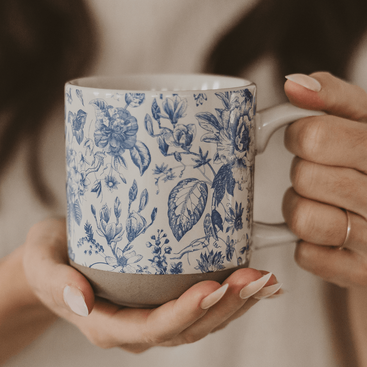 Blue Delft 14oz Stoneware Coffee Mug