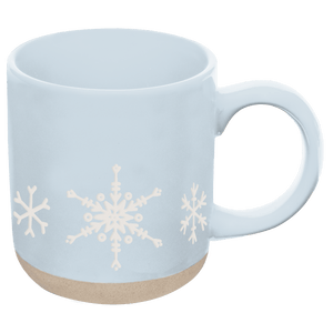 Snowflakes 14oz Blue Stoneware Coffee Mug