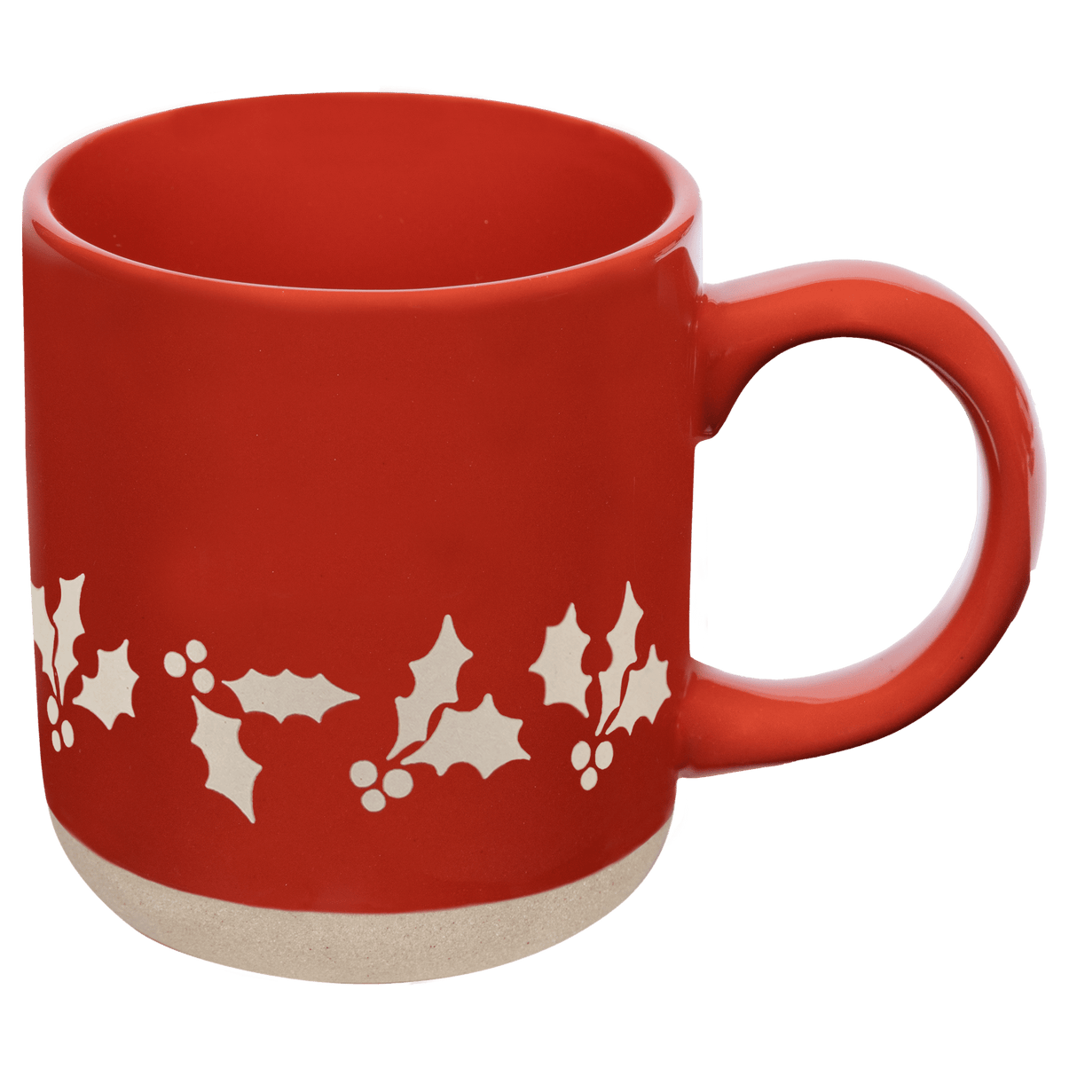 Holly 14oz Red Stoneware Coffee Mug