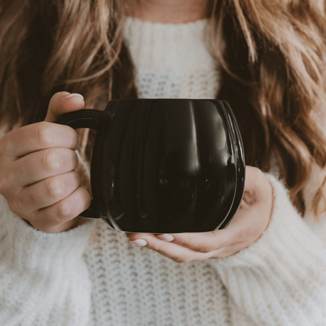 Black Pumpkin 19oz. Figurine Coffee Mug