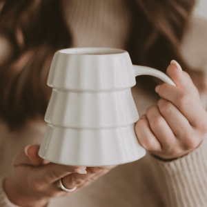 Cream Tree 17oz Figurine Coffee Mug