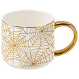 Sweet Water Decor Spiderwebs 14 oz Gold Handle Coffee Mug