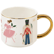 Sweet Water Decor Nutcracker 14 oz Gold Handle Coffee Mug
