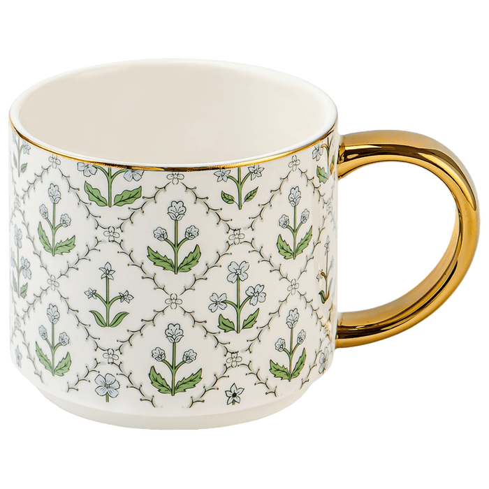 Sweet Water Decor Floral Quilt 14 oz Coffee Mug