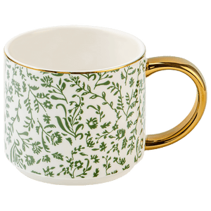 Green Ditsy Floral 14 oz Coffee Mug