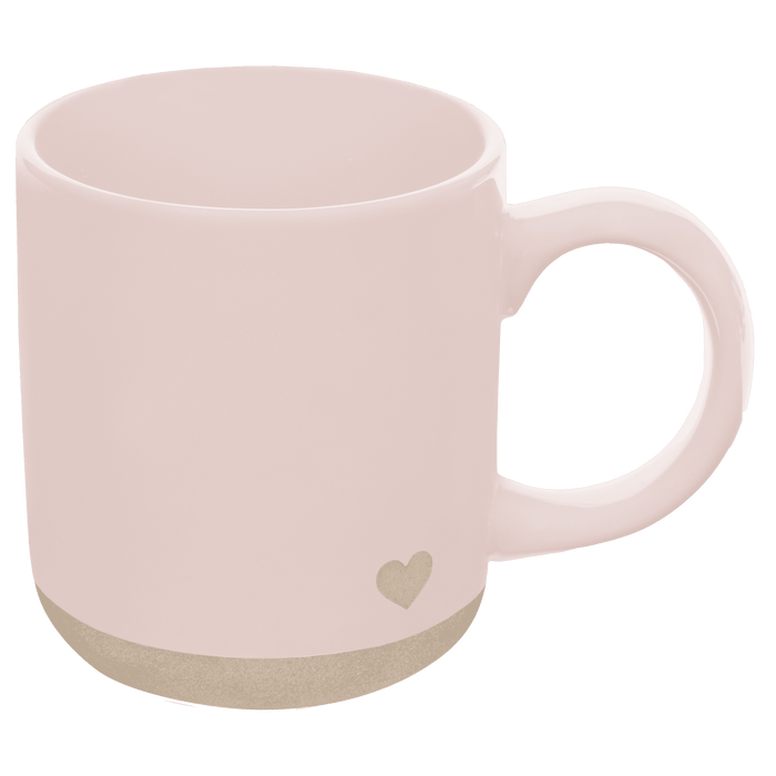 Sweet Water Decor Pink Heart 14 oz Stoneware Coffee Mug