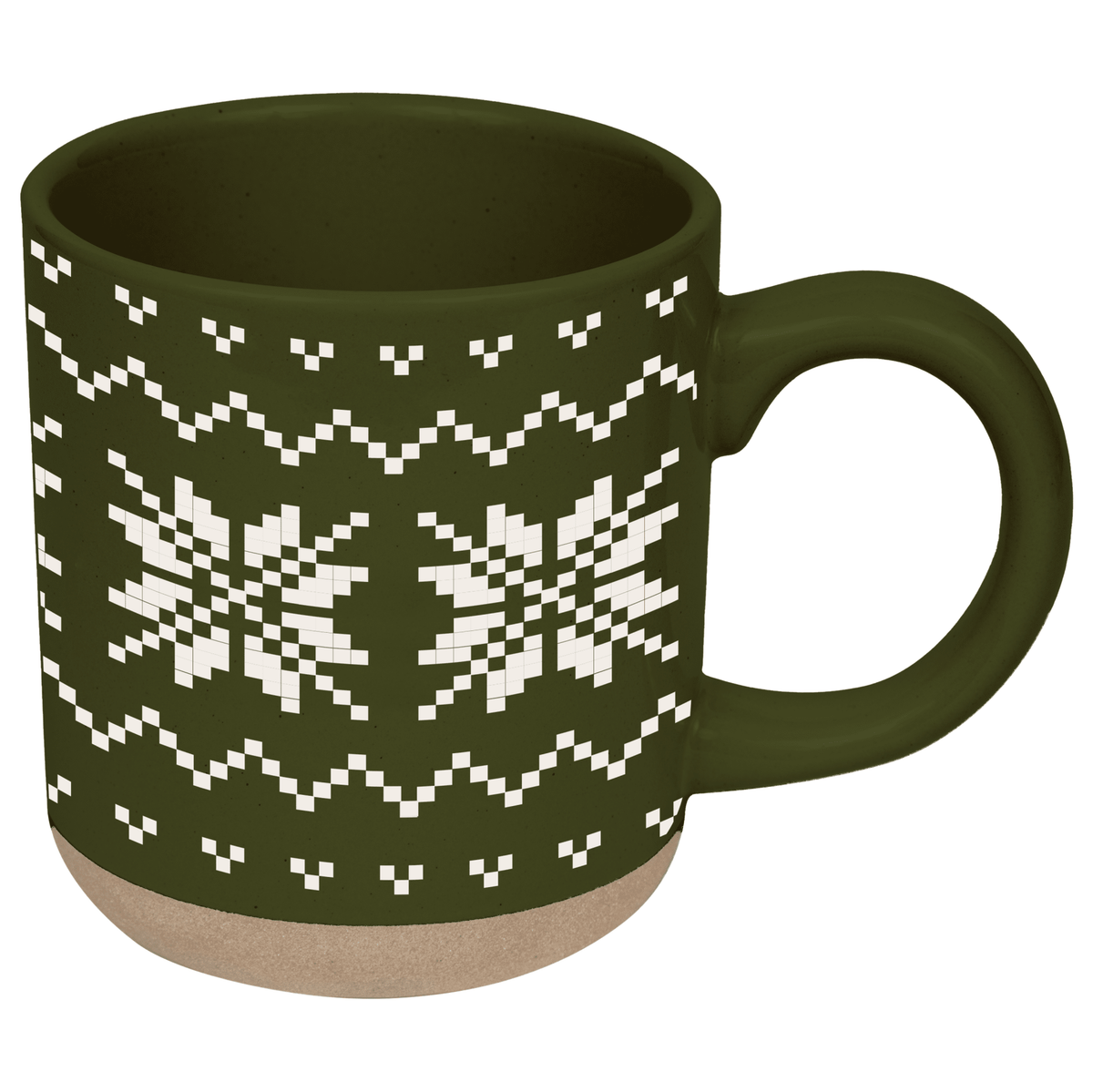 Sweet Water Decor Green Fair Isle Sweater 14 oz Stoneware Coffee Mug - view 4