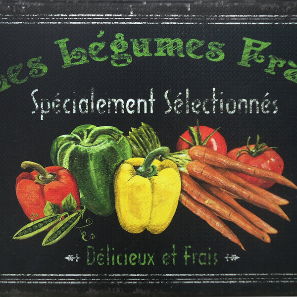 Oversized 20"x36" Feel at Ease Anti-Fatigue Kitchen Mat (Les Legumes)