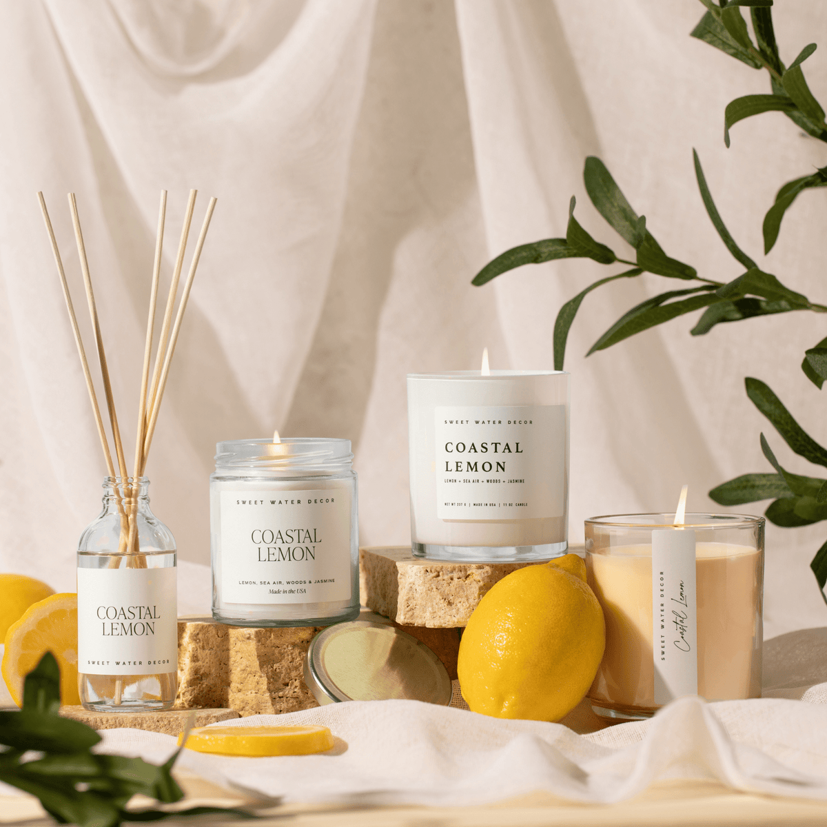 Sweet Water Decor Coastal Lemon Soy Candle - view 4