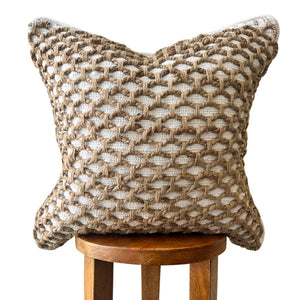 Tuban Pillow Cover 18x18 in Cotton and Jute by Busa Designs