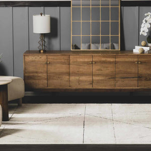 Modern Scandi High Pile Black/Ivory Architect V Area Rug