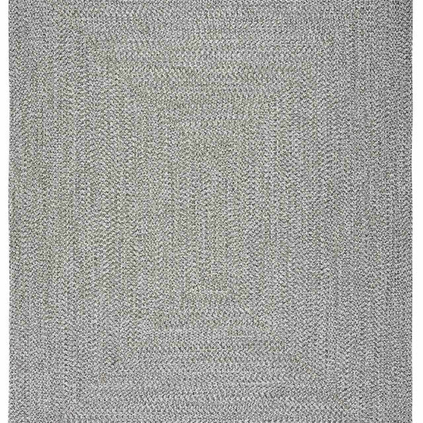 Cream Charcoal Braided Faux Jute Rug