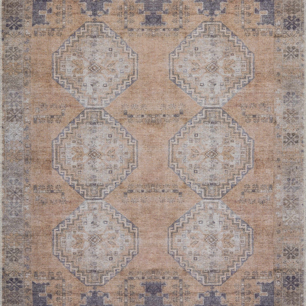 Carrabelle Peach Washable Area Rug - Clearance