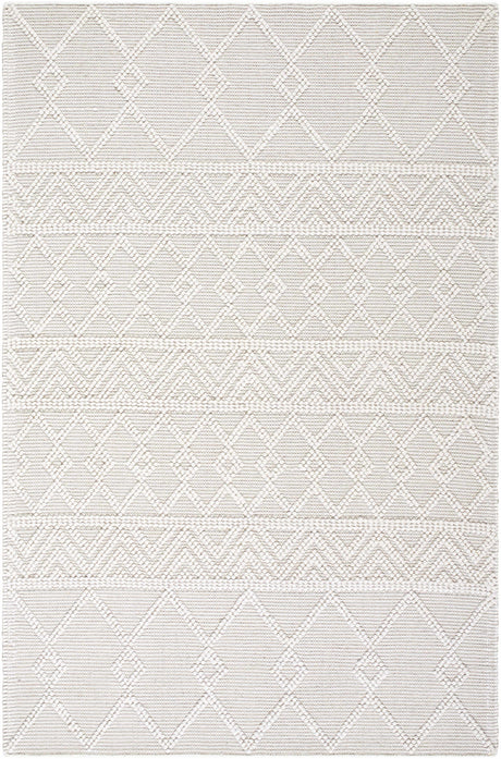 Caelum White Wool-Blend Rug