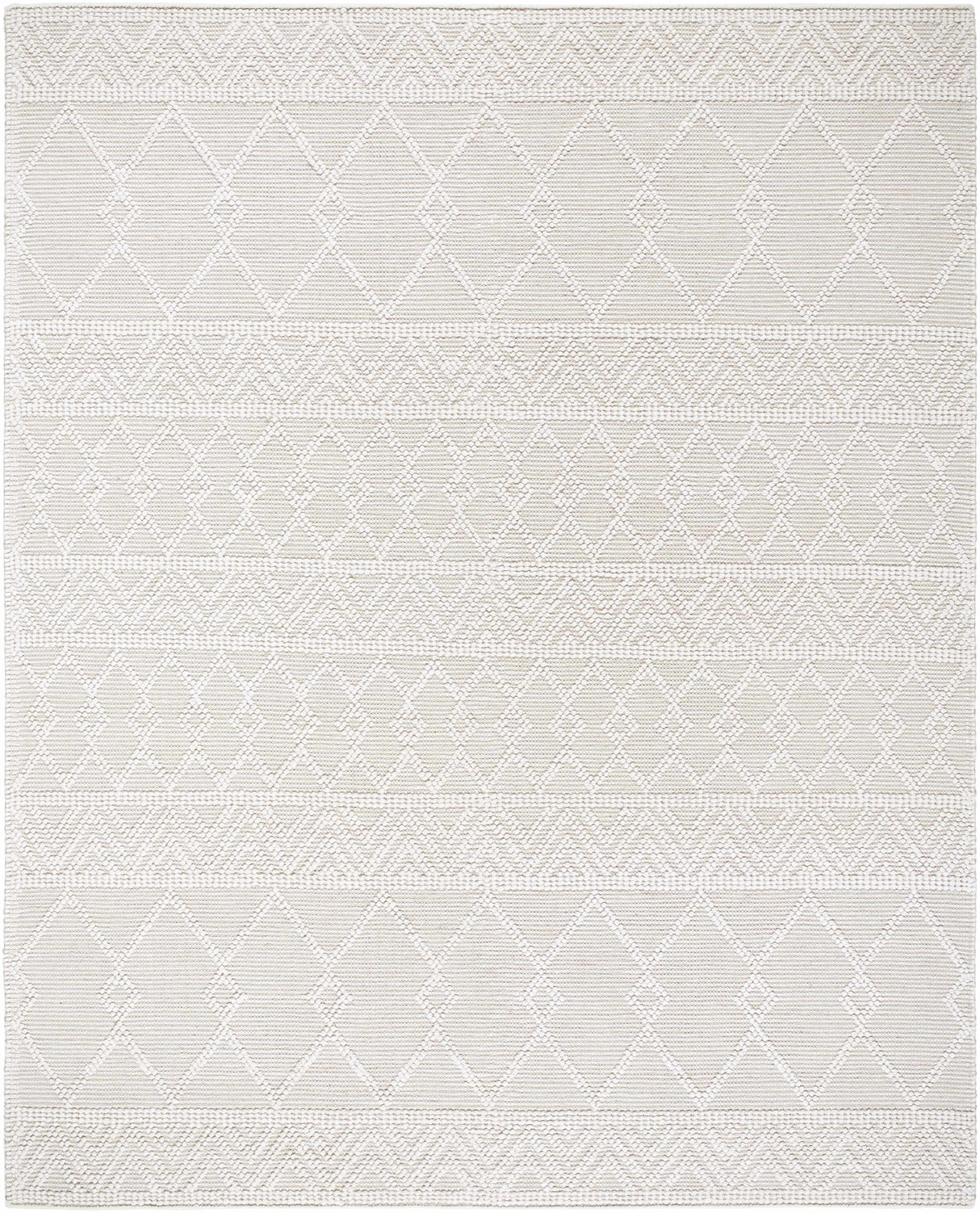 Caelum White Wool-Blend Rug