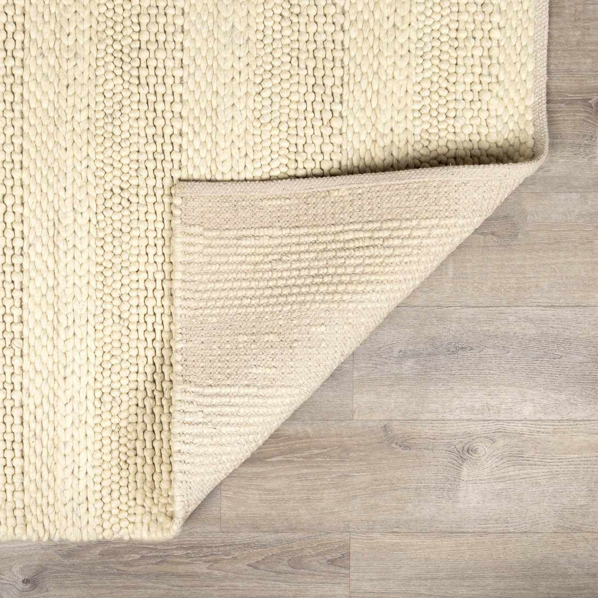 Clarke Beige Textured Wool Rug