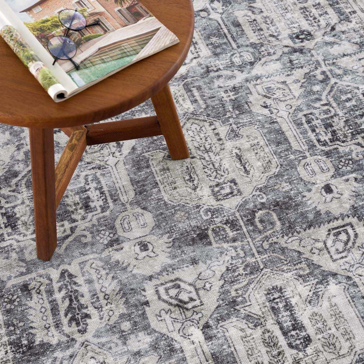 Off White Holi-4602 Washable Area Rug - Clearance