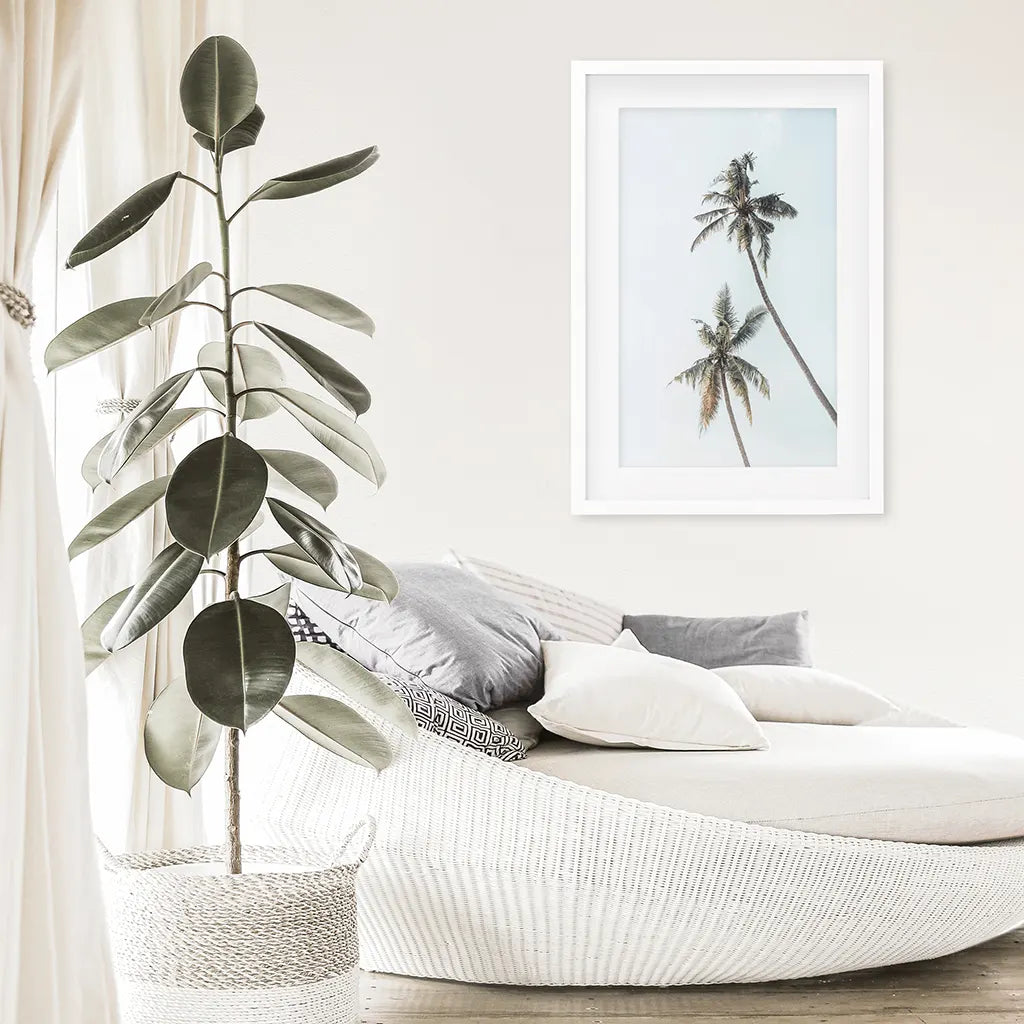 California Tropical Themed Wall Decor. Large Palm Trees