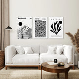 Set Of 3 Black and White Minimalist Prints