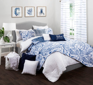 Yani Decorative Pillow Cover 20" x 20" Navy