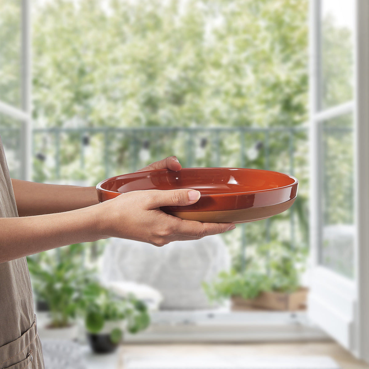 Khen Site Tonal Ceramic Flat Bowls - view 3