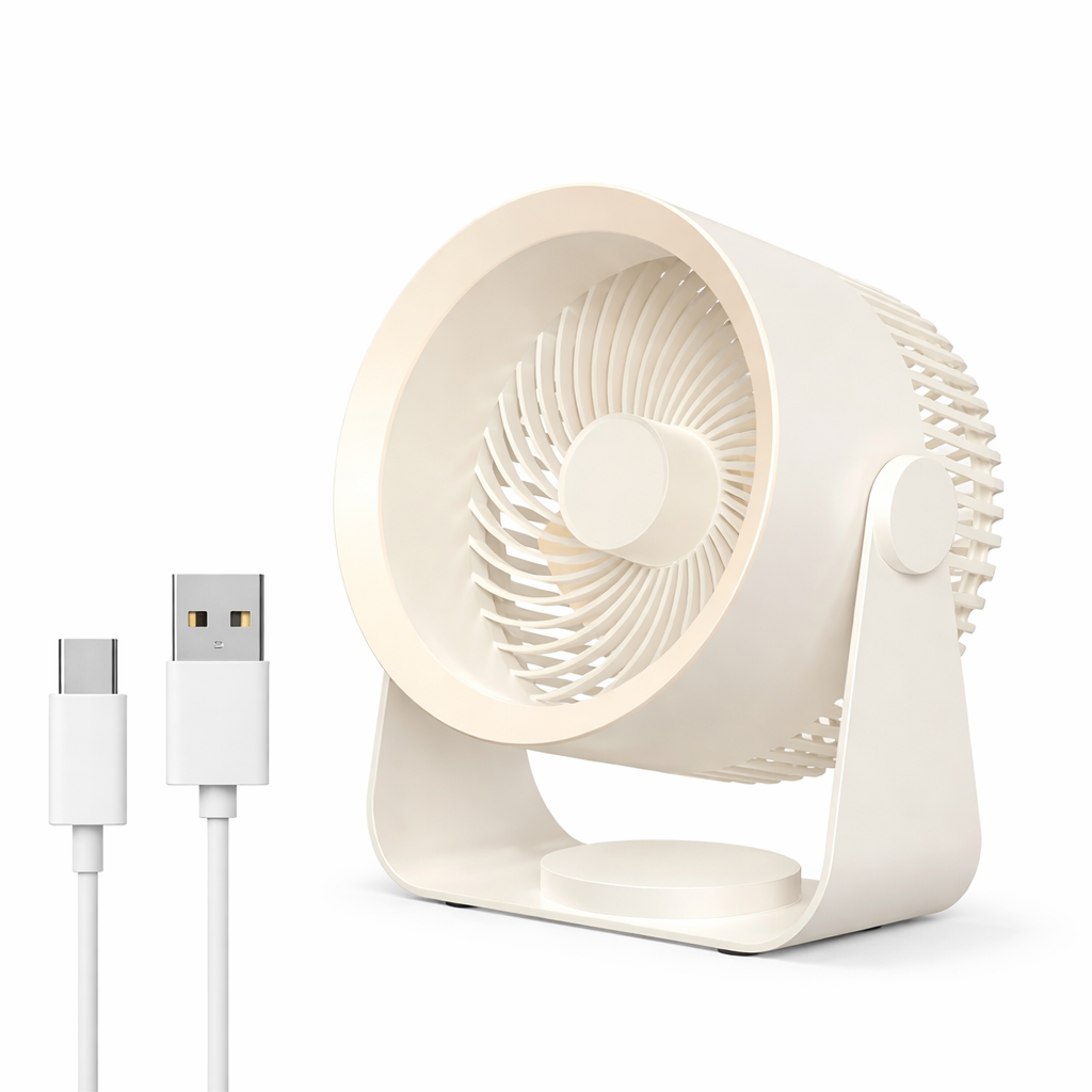 Portable Rechargeable Fan 4000mAh 3-Speed Type-C 5V