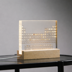 Acrylic Periodic Table Figurine – Mendeleev Science Desk Ornament Room Decor
