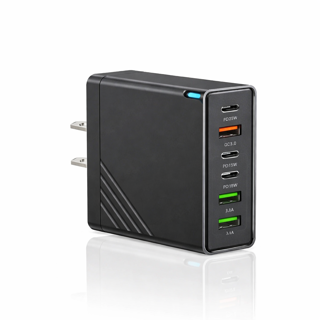 160W Multi-Port USB Charger – Fast Charging Type-C Wall Adapter for iPhone & Android