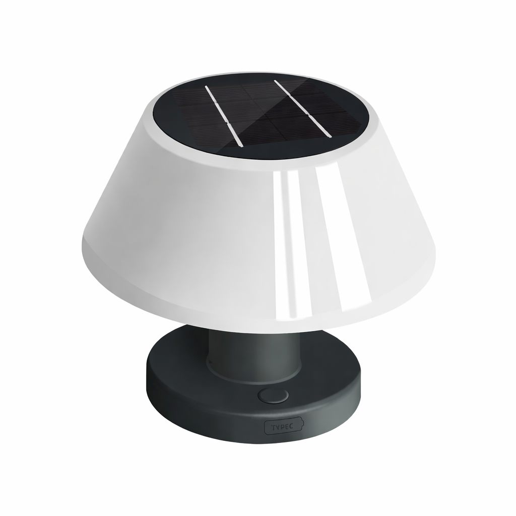 Solar LED Table Lamp Outdoor Rechargeable Cordless Desk Light for Home Décor