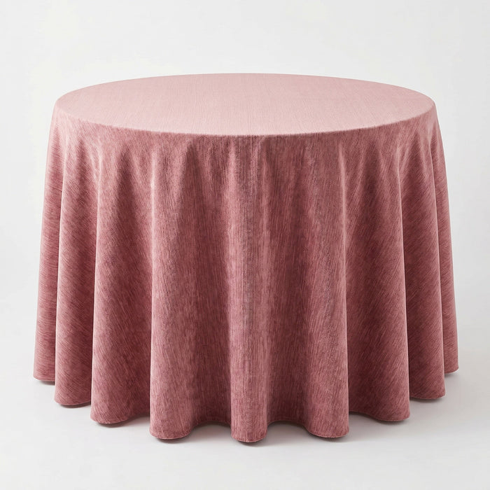 Chenille Crushed Velvet Tablecloth – Mauve