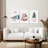 Winter Wonderland Christmas Wall Art Prints Set