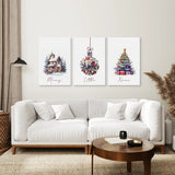 Painting Snowy Christmas Tree Nursery Wall Art