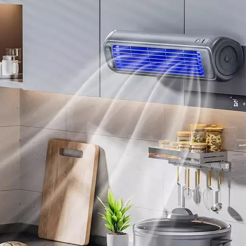 Portable Air Conditioner Fan Rechargeable Wall Mount Cooling Fan 2000mAh