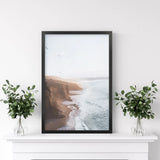 Coastal Cliff and Ocean Rocks Poster