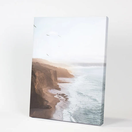 Coastal Cliff and Ocean Rocks Poster