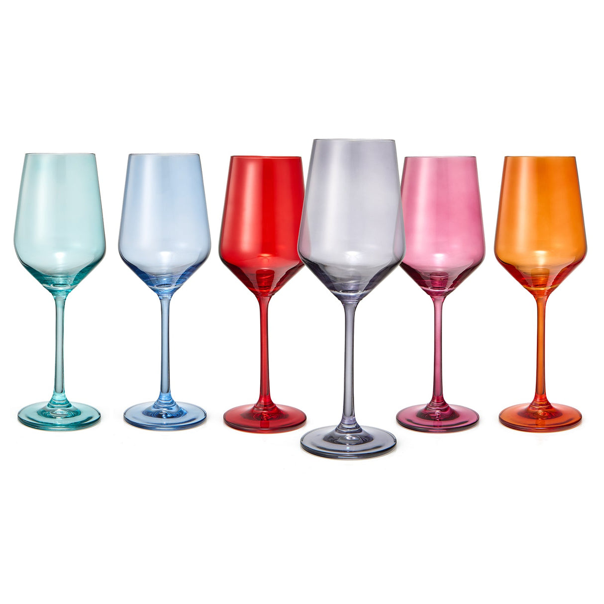 Colorata Stemmed Wine Glassware, Set of 6