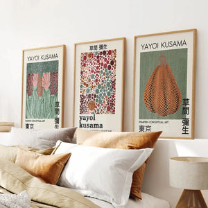 Contemporary Yayoi Kusama Retro Wall Art Decor