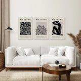Black Beige Vintage Henri Matisse Wall Art Set