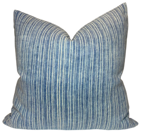 Tristan Pillow Cover in Aurora Blue, Rose Tarlow Textiles