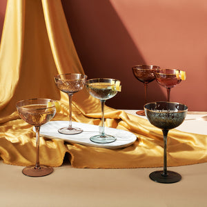 Khen Site Tonal Gold Rim Champagne Coupe - view 5
