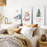 Winter Wonderland Christmas Wall Art Prints Set
