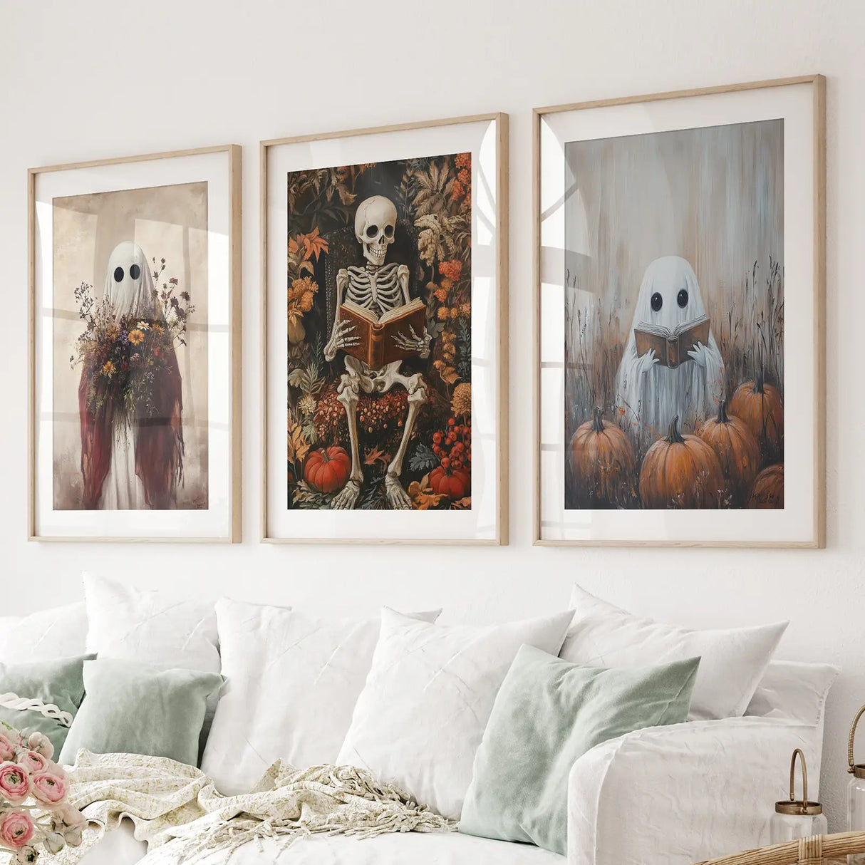 Halloween Skeleton Wall Art Decorations Posters
