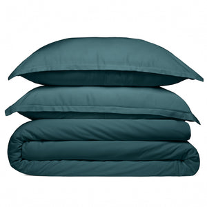Cosy House Collection 100% Bamboo Duvet Cover Set in Dark Teal
