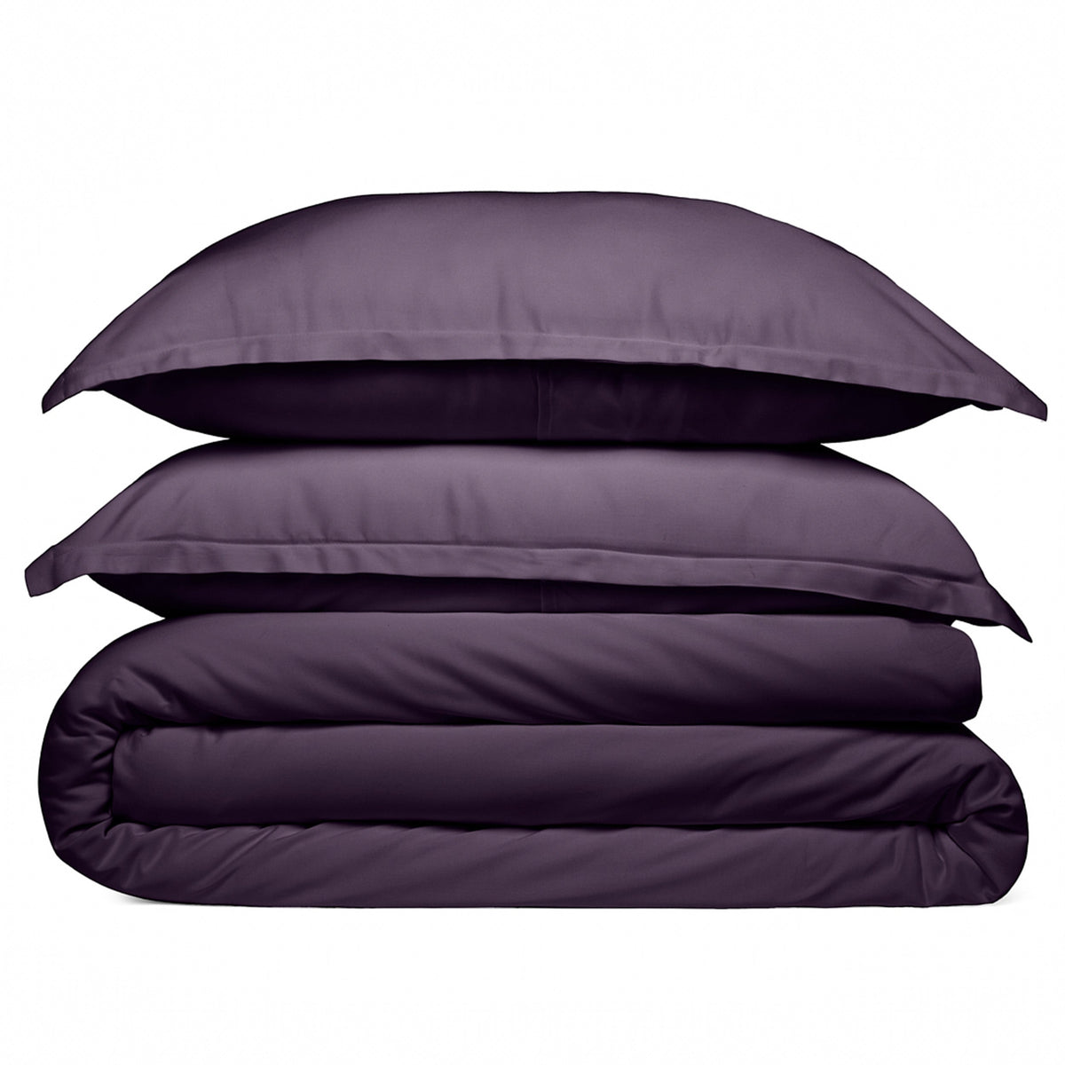 Cosy House Collection 100% Bamboo Duvet Cover Set in Purple