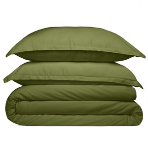Cosy House Collection 100% Bamboo Duvet Cover Set in Sage Green