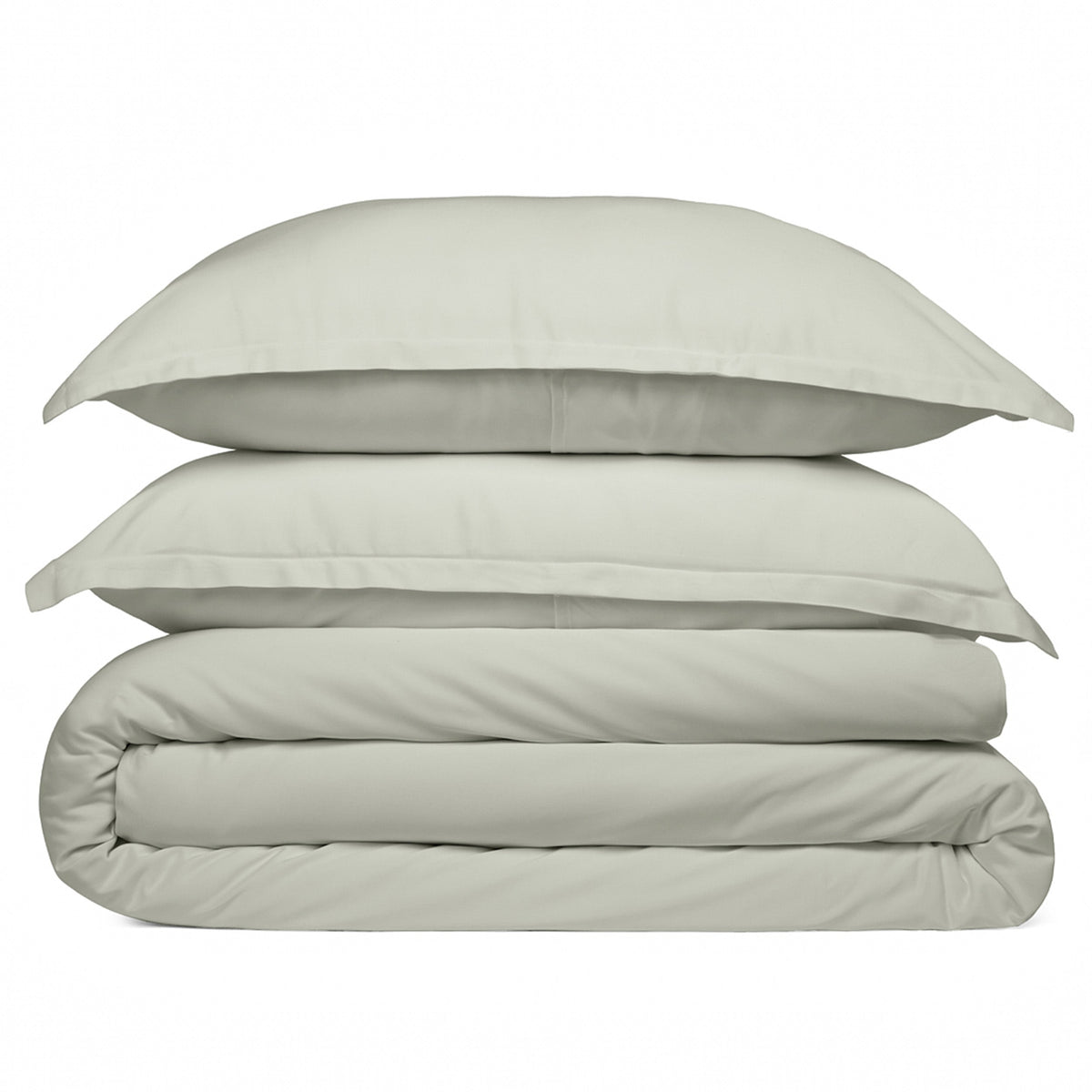 Cosy House Collection 100% Bamboo Duvet Cover Set in Silver